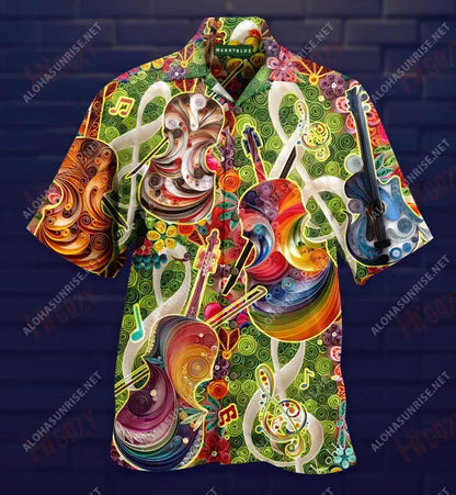 Beautiful Tone Beautiful Heart Violin Unisex Short Sleeve Shirt Summer Hawaiian T Shirts Best Hawaiian Shirts Hawaiian Shirts For Men, Hawaiian Shirt Gift, Christmas Gift