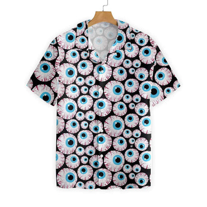 Halloween Creepy Eyeballs Awesome Background Design Hawaiian Shirt,Hawaiian Shirt Gift, Christmas Gift