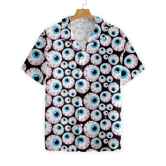 Halloween Creepy Eyeballs Awesome Background Design Hawaiian Shirt,Hawaiian Shirt Gift, Christmas Gift