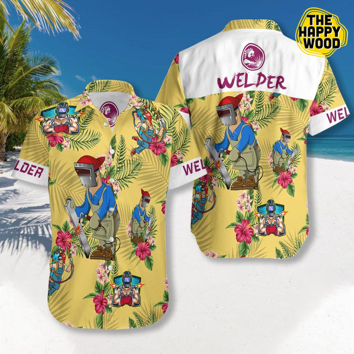 Welder Hawaiian Hawaii Shirt, Hawaiian Shirt Gift, Christmas Gift