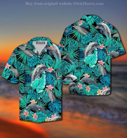 Dolphin Tropical - Hawaiian Shirt_Hawaiian Shirt Gift, Christmas Gift