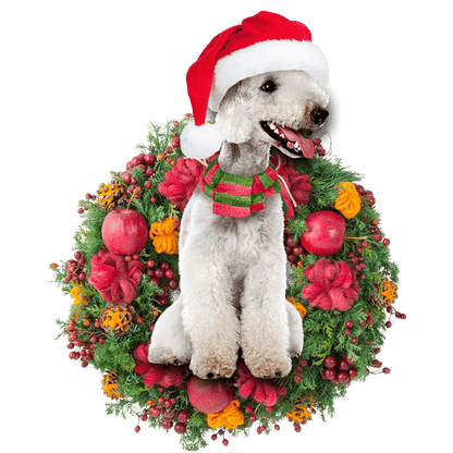 Bedlington Christmas Christmas Plastic Hanging Ornament, Christmas Ornament Gift, Christmas Gift, Christmas Decoration