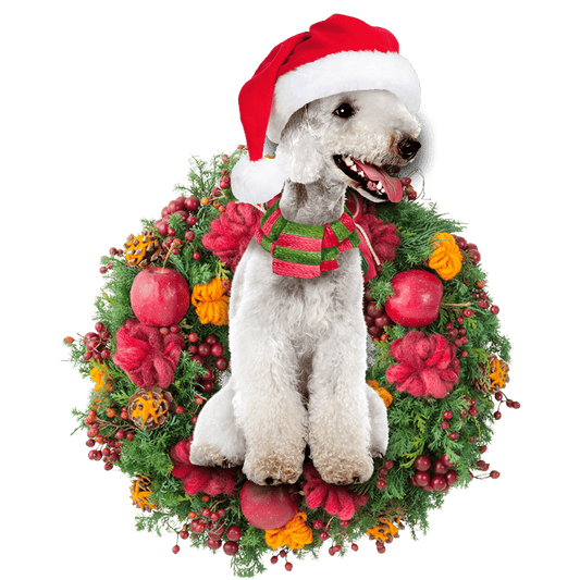 Bedlington Christmas Christmas Plastic Hanging Ornament, Christmas Ornament Gift, Christmas Gift, Christmas Decoration