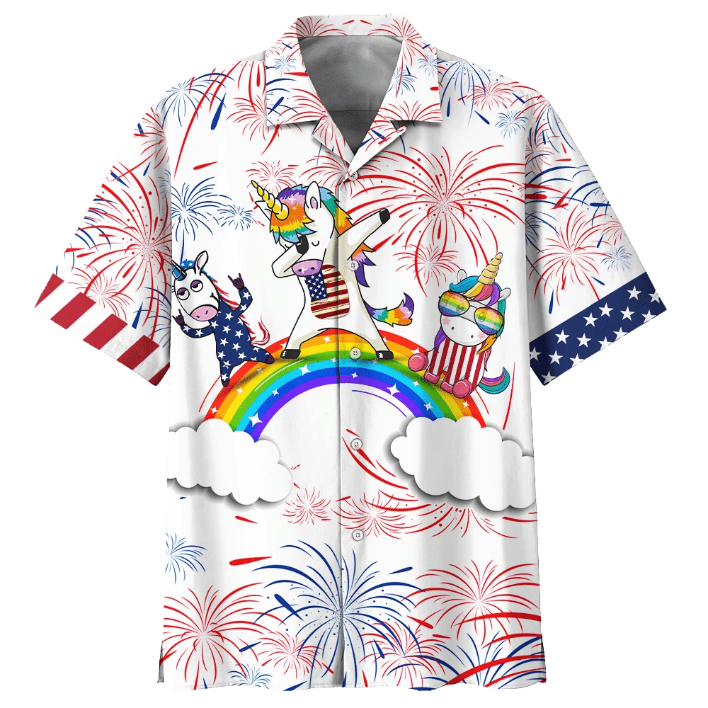 Dearadh Cúlra Rainbow Agus Unicorn Léine Haváís, Bronntanas Léine Haváí, Bronntanas Nollag