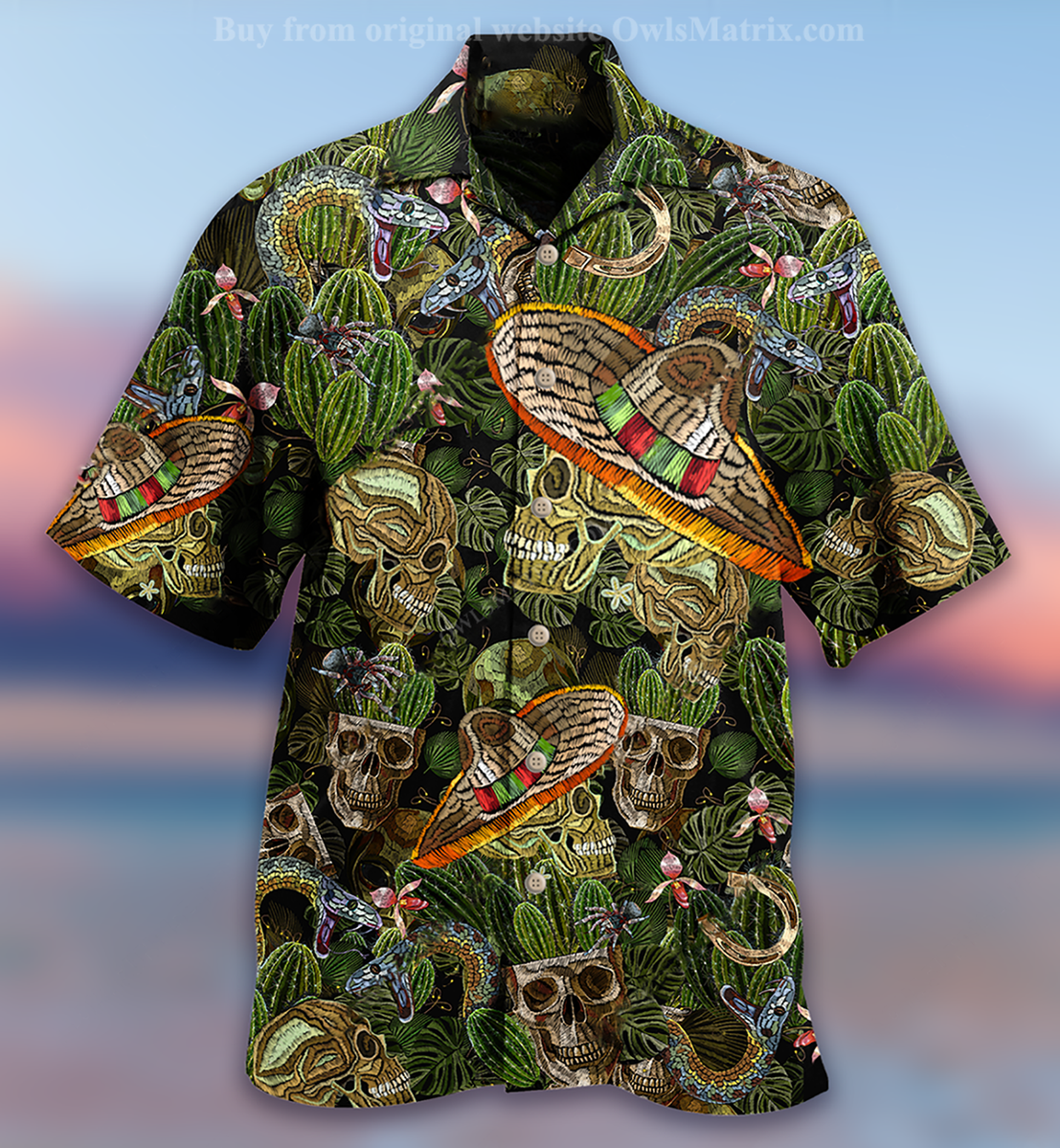 Skull Love Cactus Style - Hawaiian Shirt, Hawaiian Shirt Gift, Christmas Gift