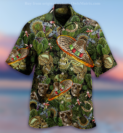 Skull Love Cactus Style - Hawaiian Shirt, Hawaiian Shirt Gift, Christmas Gift