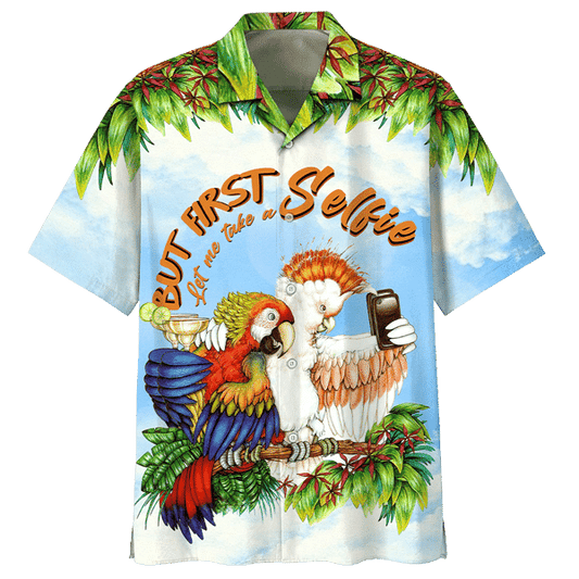 Let Me Take A Selfie Pattern Hawaiian Shirt, Hawaiian For Gift