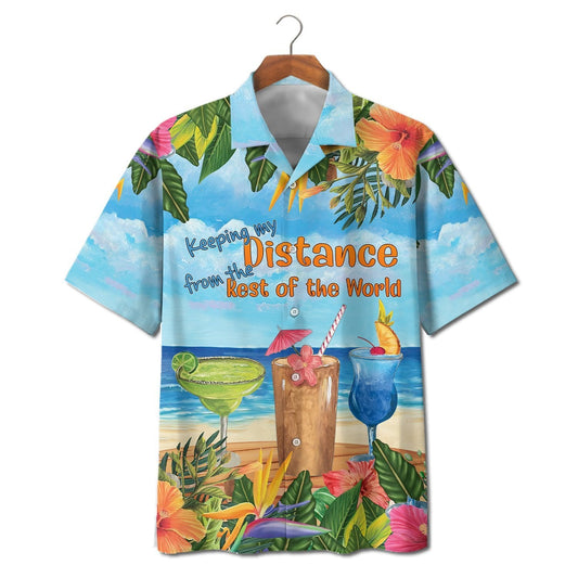 Margarita Cocktail And Blue Sky Design Hawaiian Shirt,Hawaiian Shirt Gift, Christmas Gift
