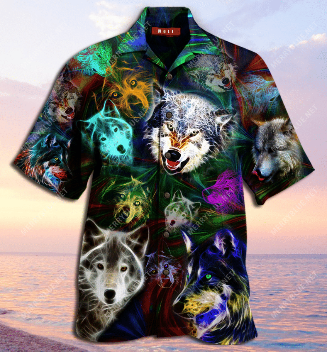 Brave Wolves Unisex Hawaiian Shirt,Hawaiian Shirt Gift, Christmas Gift