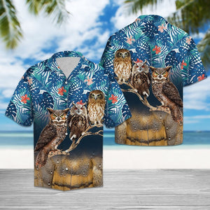 3D Owl Hawaiian Shirt, Hawaiian Shirt Gift, Christmas Gift