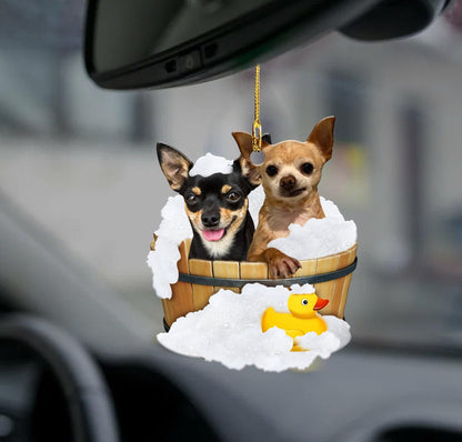 Chihuahua bathe me Ornáide, Nollaig Shona Ornament, Nollag Bronntanas, Nollag Maisiú