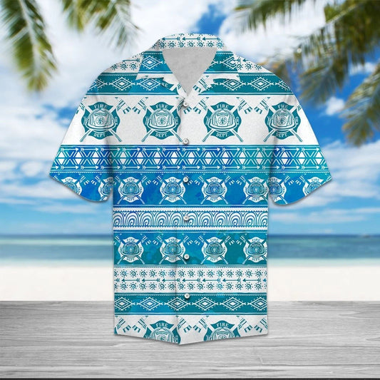 Patrún Cleite Gorm Agus Bán Teorainneacha Dóiteáin Léine Haváís, Bronntanas Léine Haváíais, Bronntanas Nollag