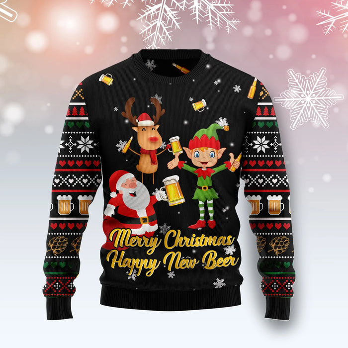 Santa Claus Happy unisex womens & mens, couples matching, friends, funny family ugly christmas holiday sweater gifts,Christmas Ugly Sweater