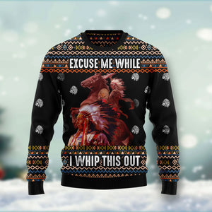 Native Excuse Me While I Whip This Out Ugly Christmas Sweater,Christmas Ugly Sweater,Christmas Gift,Gift Christmas 2024