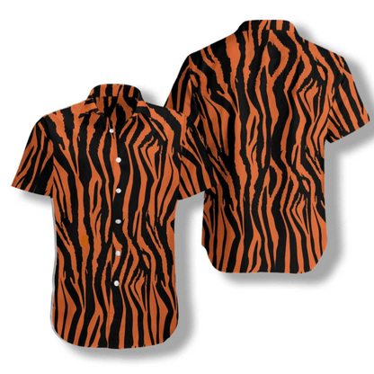 Tiger And Zebra Strip Pattern Hawaiian Shirt_,Hawaiian Shirt Gift, Christmas Gift