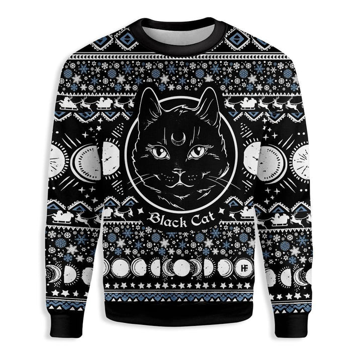 Moon Phase Cute Cat Christmas Wicca Ugly Christmas Sweater,Christmas Ugly Sweater,Christmas Gift,Gift Christmas 2022