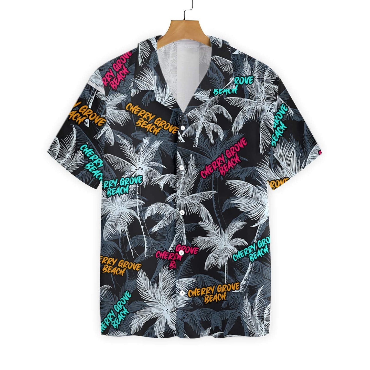 Cherry Grove Beach Coconut Tree Seamless Pattern Hawaiian Shirt, Hawaiian Shirt Gift, Christmas Gift
