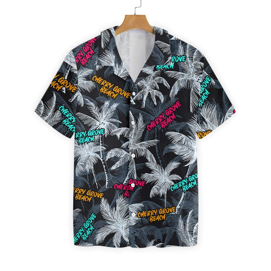 Cherry Grove Beach Coconut Tree Seamless Pattern Hawaiian Shirt, Hawaiian Shirt Gift, Christmas Gift