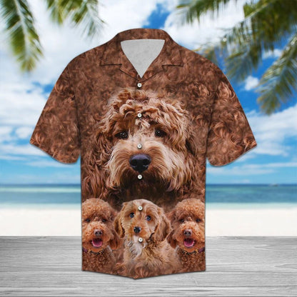 Cute Cockapoo Great Dog Family Portrait Hawaiian Shirt,Hawaiian Shirt Gift, Christmas Gift