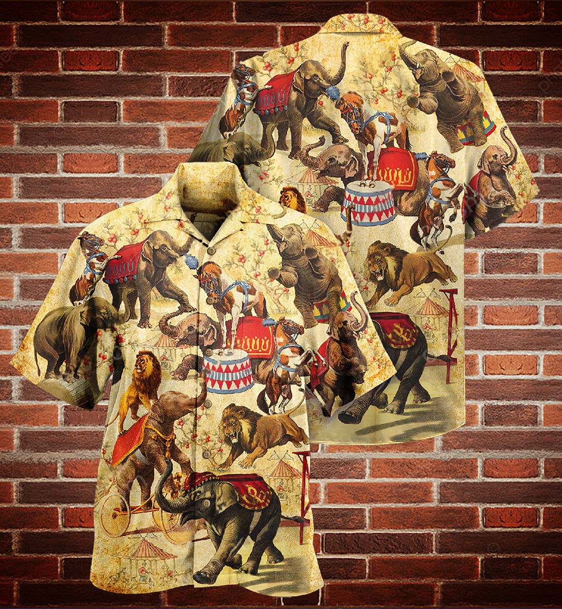 Elephant circus show hawaiian shirt_Hawaiian Shirt Gift, Christmas Gift