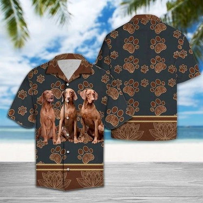 Cute Vizsla Hawaiian Shirt Summer, Hwaiian For Gift