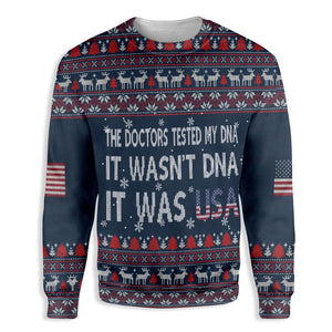 Doctors Tested My DNA It Was USA Ugly Christmas Sweater, Christmas Ugly Sweater,Christmas Gift,Gift Christmas 2022