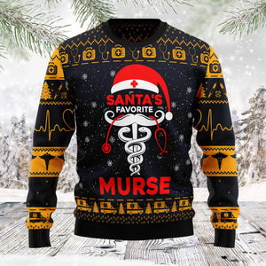 Santa Murse unisex womens & mens, couples matching, friends, nurse lover, funny family ugly christmas holiday sweater gifts,Christmas Ugly Sweater