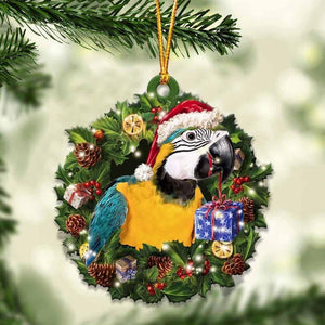 Blue-and-yellow macaw and Christmas gift for her gift for him gift for Blue-and-yellow macaw lover ornament, Christmas Ornament Gift, Christmas Gift, Christmas Decoration