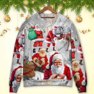 Christmas Santa Claus Story Funny Art Style Ugly Christmas Sweater, Christmas Gift, Gift Christmas 2024