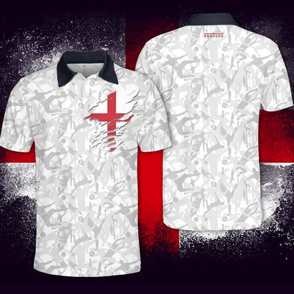 England Football Camouflage White Theme Hawaiian Shirt,Hawaiian Shirt Gift, Christmas Gift