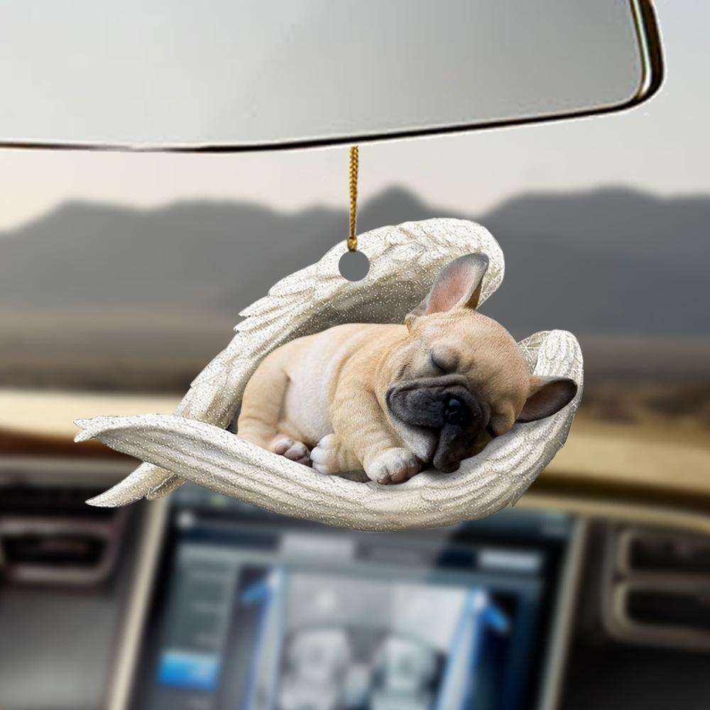 French bulldog sleeping angel french bulldog lovers frenchie lovers dog lovers ornament, Christmas Gift,Christmas Decoration