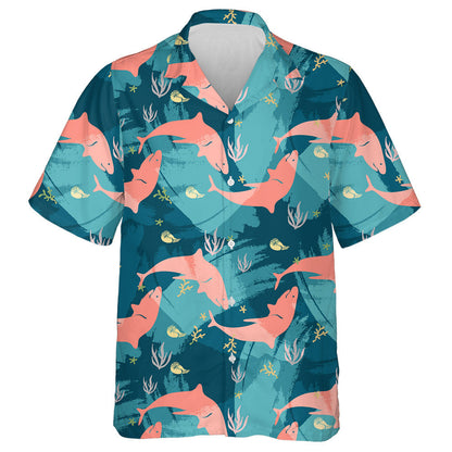 Saol na Farraige As Patrún Siorcanna Oráiste Ar Chúlra Gorm Léine Haváís, Bronntanas Léine Haváíais, Bronntanas Nollag