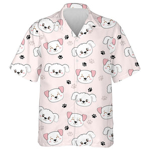 Pretty Puppies And Dogs Kids Cartoon Hawaiian ShirtHawaiian Shirt Gift, Christmas Gift