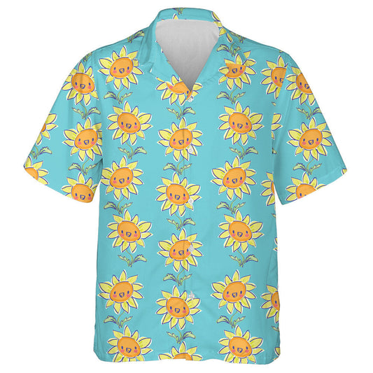 Plandaí Lus na Gréine Aoibh gháire Álainn Ar Chúlra Gorm Léine Haváís, Bronntanas Léine Haváís, Bronntanas Nollag