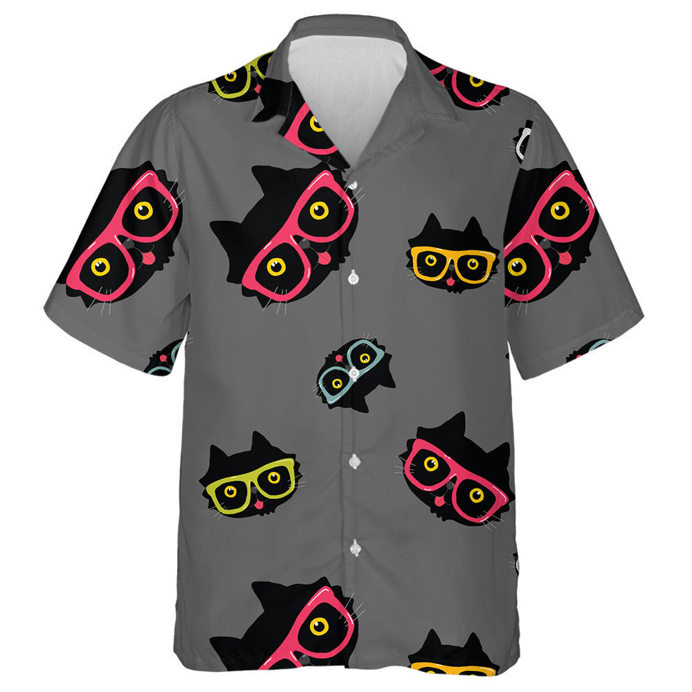 Cat Cartún gleoite I Gloiní Hipster Léine Haváís, Bronntanas Léine Haváise, Bronntanas Nollag