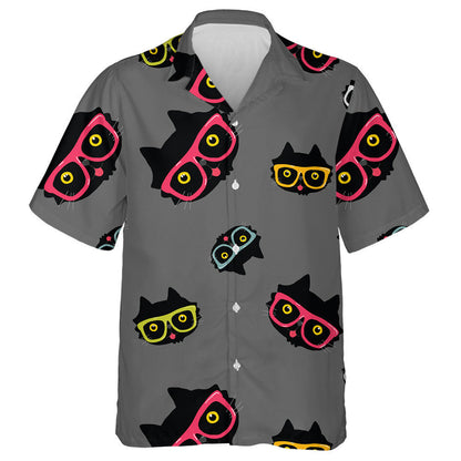 Cat Cartún gleoite I Gloiní Hipster Léine Haváís, Bronntanas Léine Haváise, Bronntanas Nollag