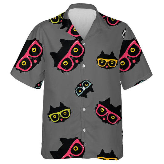 Cat Cartún gleoite I Gloiní Hipster Léine Haváís, Bronntanas Léine Haváise, Bronntanas Nollag