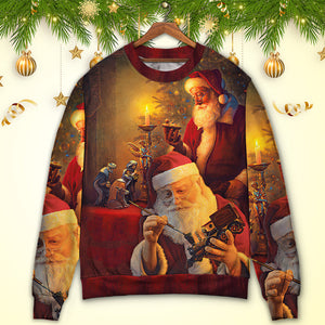 Christmas Santa Claus The Spirit of Christmas Art Style Ugly Christmas Sweater, Christmas Gift, Gift Christmas 2024