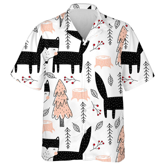 Mac tíre Dubh gleoite Agus Crann I Stíl Seanré Léine Haváís, Bronntanas Léine Haváís, Bronntanas Nollag