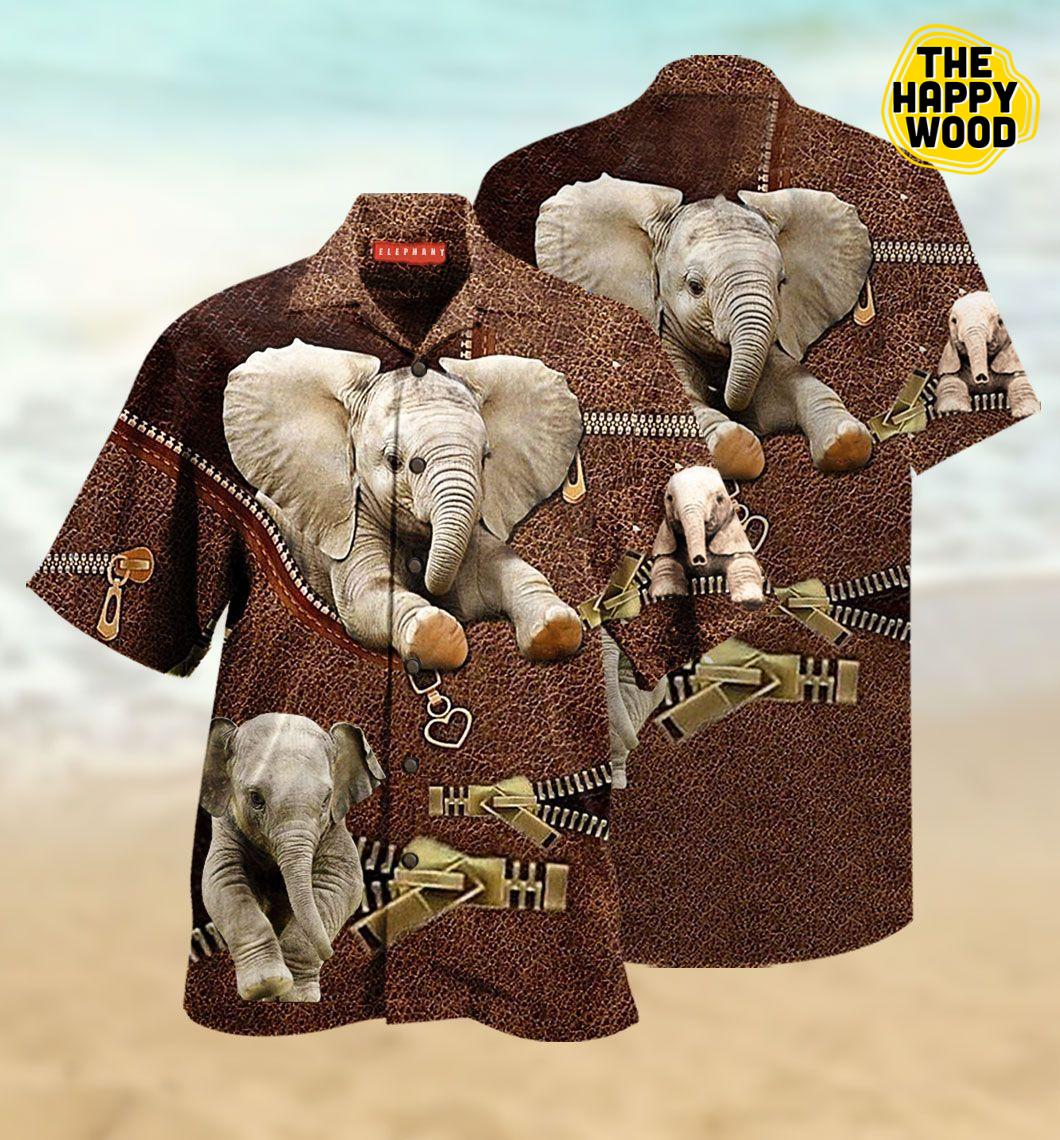 Elephant 3D Hawaiian Hawaii Shirt_Hawaiian Shirt Gift, Christmas Gift