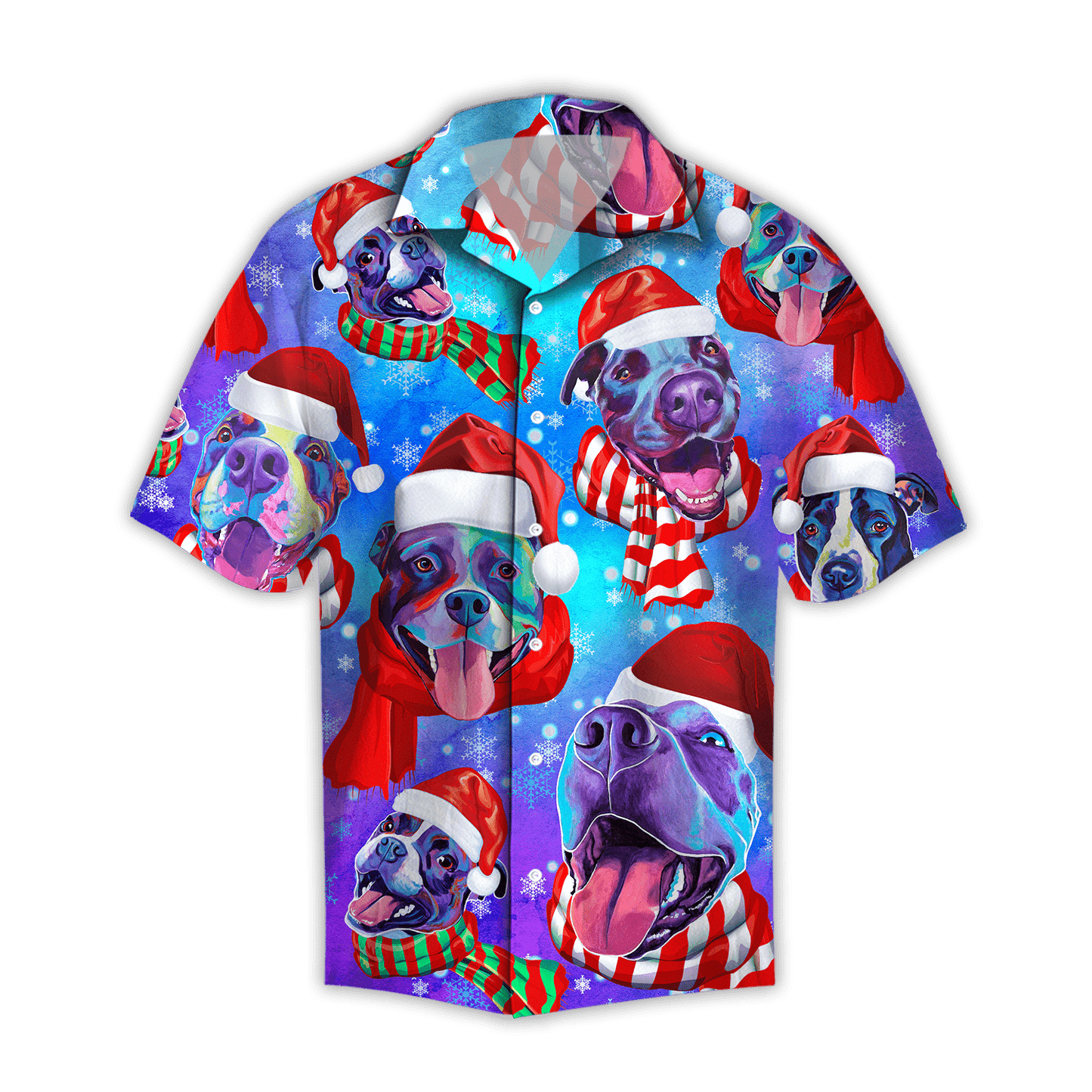 Pit Bull Xmas Unisex Hawaiian Shirts Summer Shirt Christmas Shirt, Hawaiian Shirt Gift, Christmas Gift