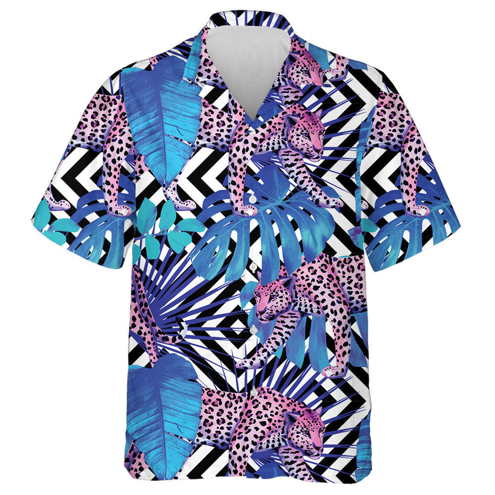 Safari Bláthanna Trópaiceacha an tSamhraidh le hAinmhithe Coimhthíocha Léine Haváís Liopard, Bronntanas Léine Haváís, Bronntanas Nollag