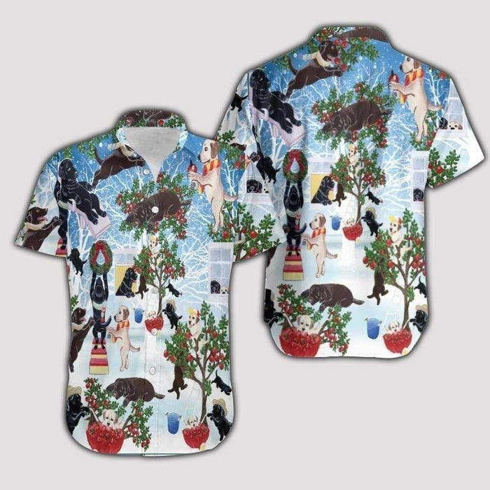 Design Hawaiian Shirt Christmas With Labrador Retriever, Hawaiian Shirt, Christmas Gift