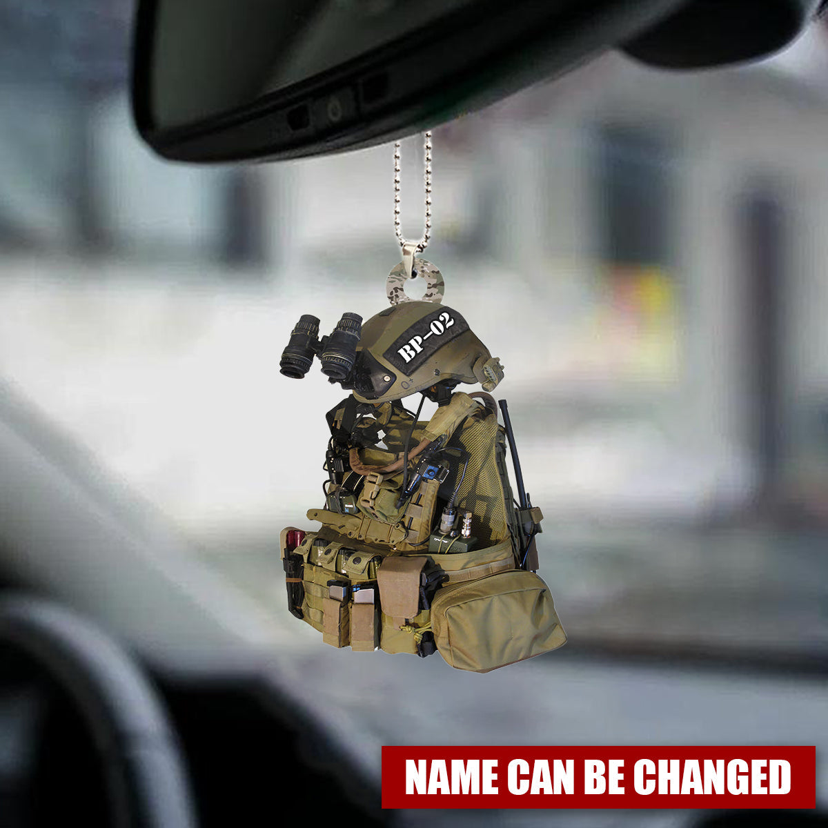 Ornáid Car Aicrileach Maol Pearsanta Veteran, Maisiú na Nollag