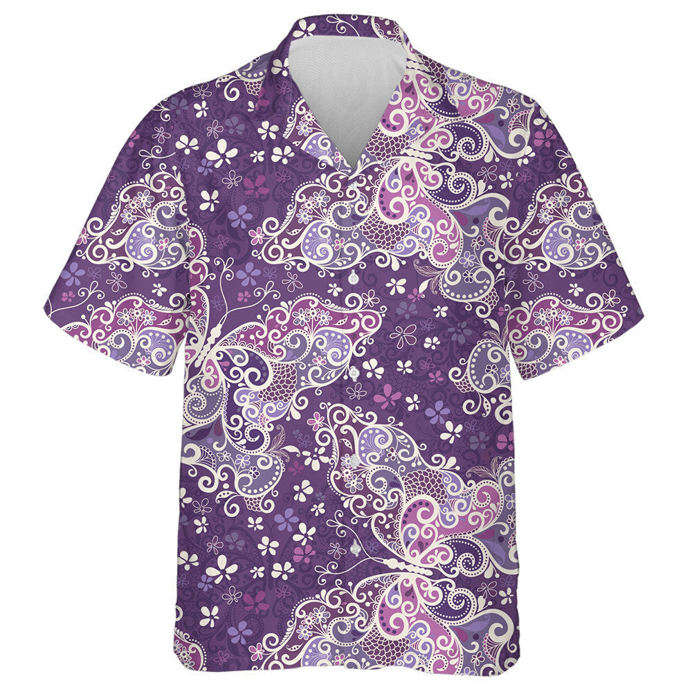 Pretty Theme Mystical Big Butterflies And Flowers Hawaiian Shirt, Hawaiian Shirt Gift, Christmas Gift