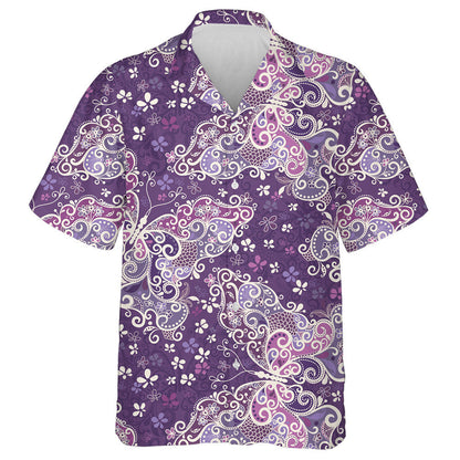 Pretty Theme Mystical Big Butterflies And Flowers Hawaiian Shirt, Hawaiian Shirt Gift, Christmas Gift