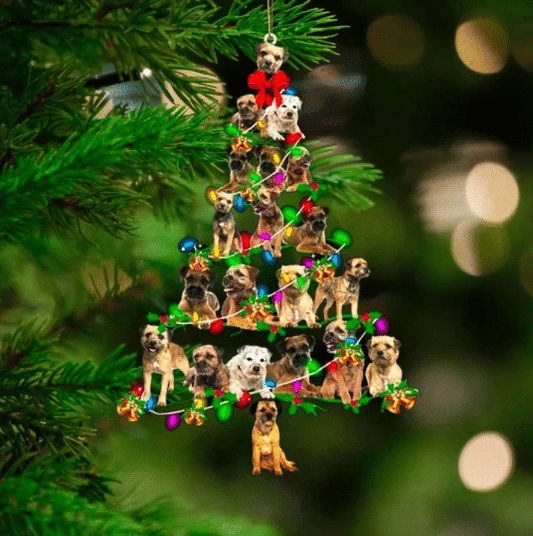 Border Terrier Christmas Ornament, Christmas Ornament Gift, Christmas Gift, Christmas Decoration