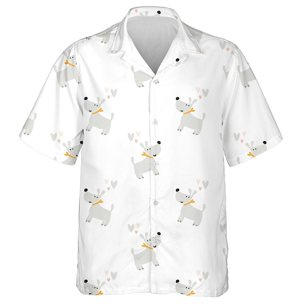 Cúlra Aonair Madraí Grámhara Cartún Tarraingthe Láimhe Léine Haváís, Bronntanas Léine Haváíais, Bronntanas Nollag