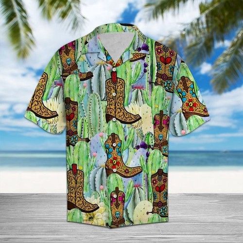 Cowboy And Cactus Hawaiian Shirt Summer, Hwaiian For Gift