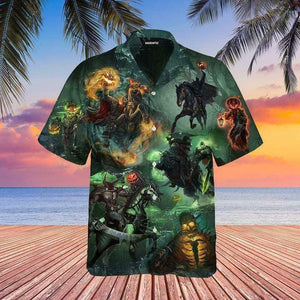 Amazing Strong Headless Horseman Design Hawaiian Shirt, Hawaiian For Gift